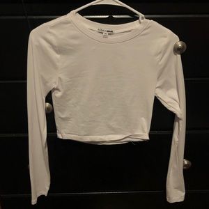 white crop top